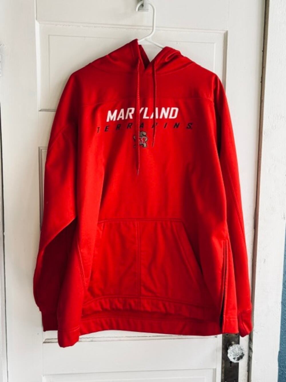 Maryland Terrapins J America Hoodie Men’s XL Red NCAA Pullover Polyester
